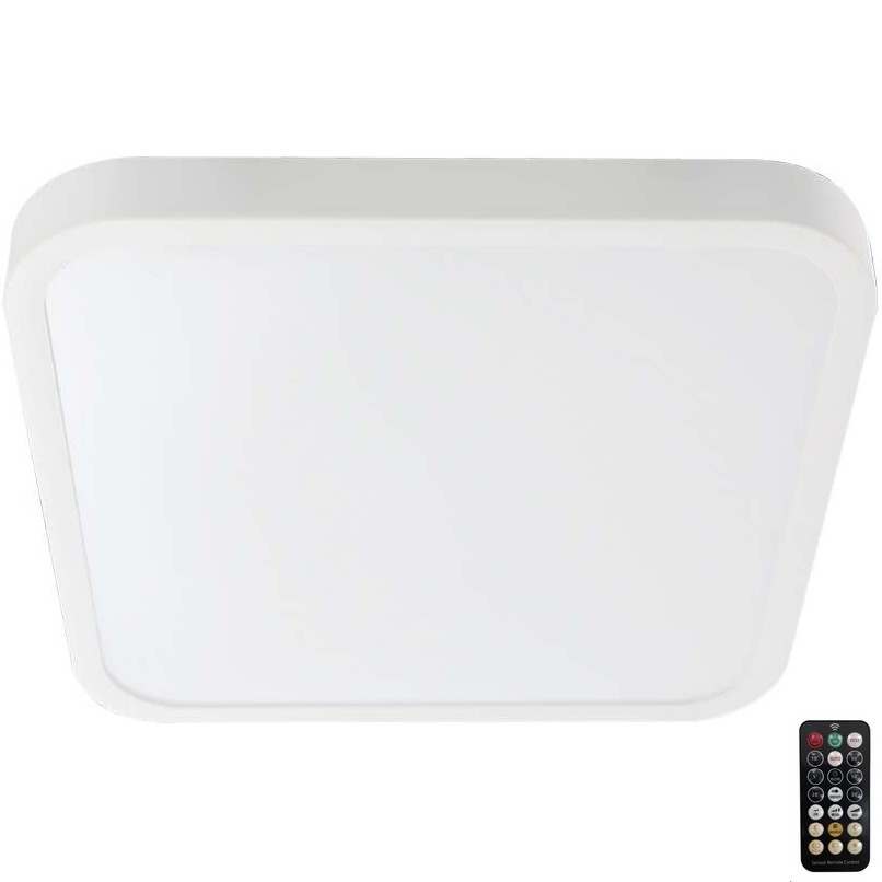 LED-Deckenleuchte für Badezimmer mit Sensor LED/36W/230V 4000K IP44 42x42 cm weiß + Fernbedienung