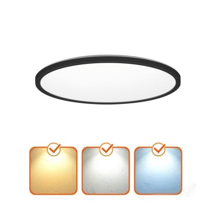 LED-Deckenleuchte für Badezimmer NIVERA LED/12W/230V IP54 3000/4000/6000K d 22,5 cm schwarz