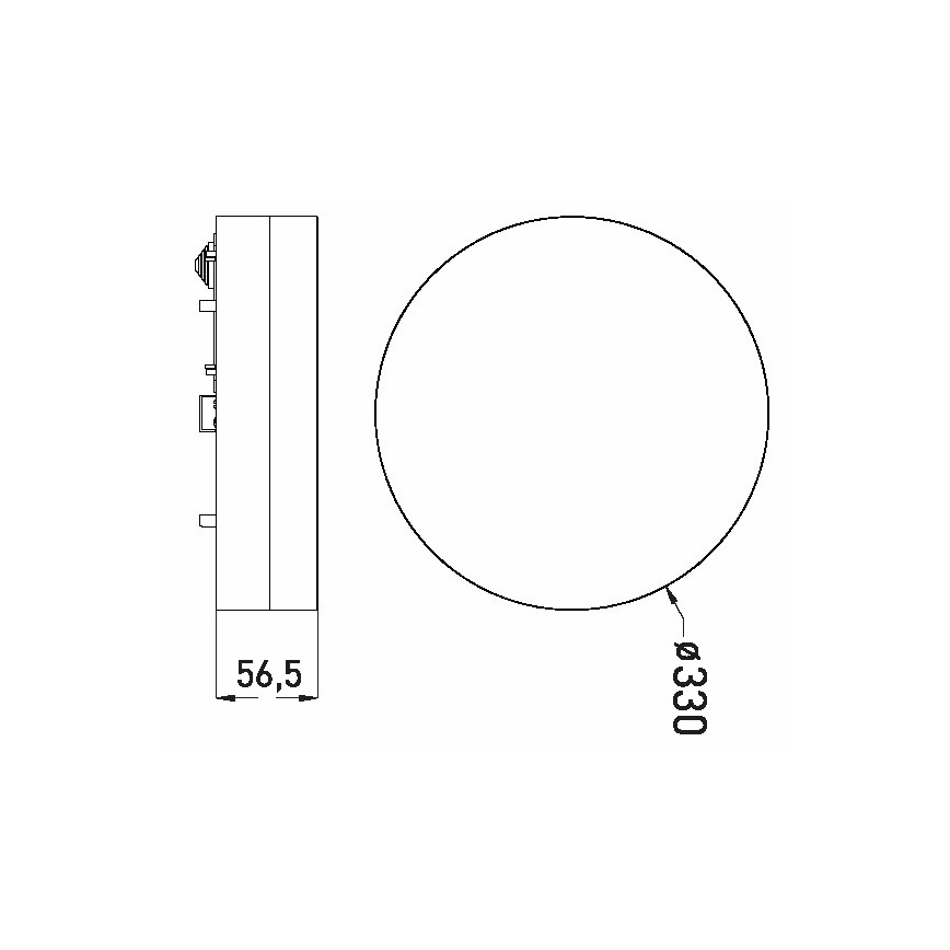 LED-Deckenleuchte für das Badezimmer LED/30W/230V 3000/4000/6000K d 33 cm IP44