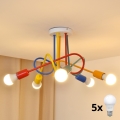 LED Deckenleuchte für Kinder OXFORD 5xE27/15W/230V