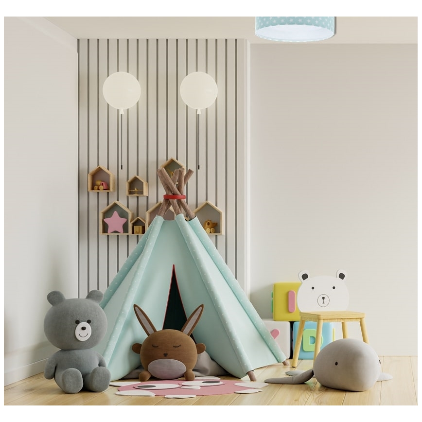 LED Kinder-Deckenleuchte GALAXY KIDS LED/24W/230V Sternenmuster grün/weiß