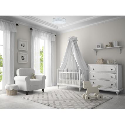 LED Kinder-Deckenleuchte GALAXY KIDS LED/24W/230V Sternenmuster Weiß/Türkis