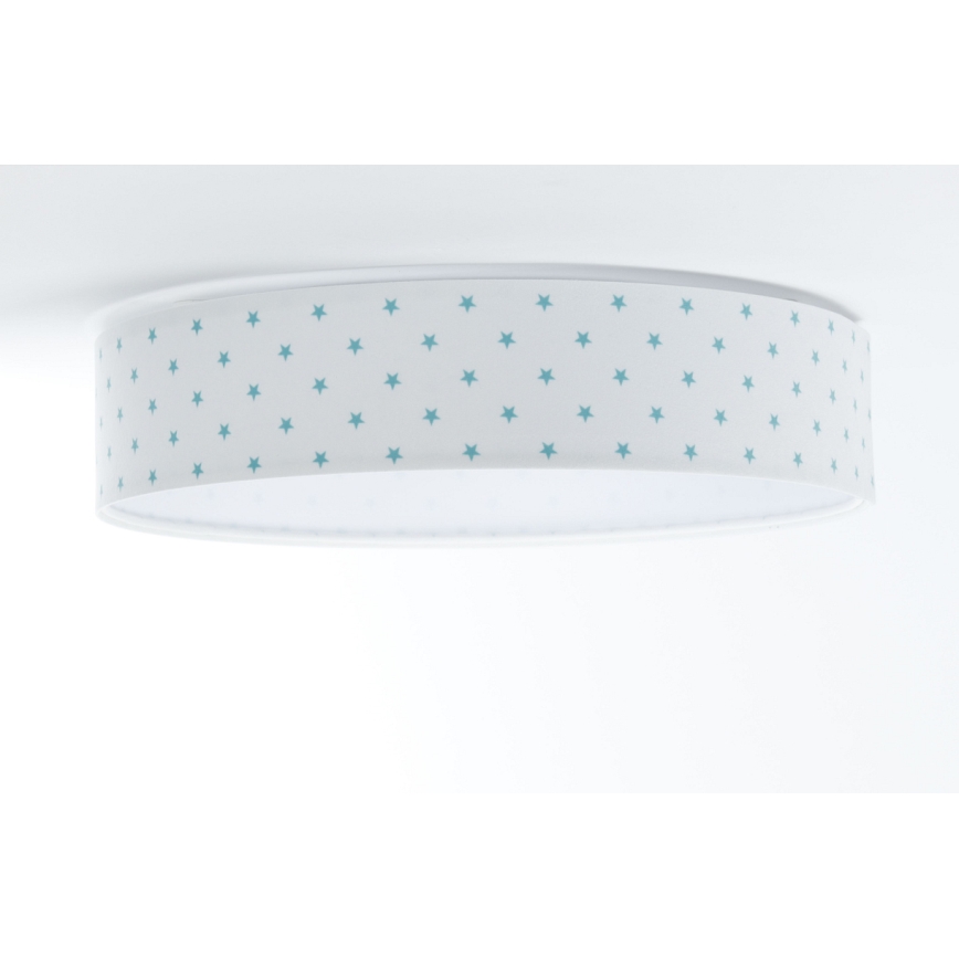 LED Kinder-Deckenleuchte GALAXY KIDS LED/24W/230V Sternenmuster Weiß/Türkis