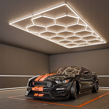 LED-Deckenleuchte HEXAGON LED/696W/85-265V 4000K 484x243 cm CRI 90 IP54 weiß