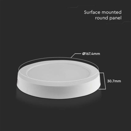 LED-Deckenleuchte LED/12W/230V 3000K d 16,7 cm weiß