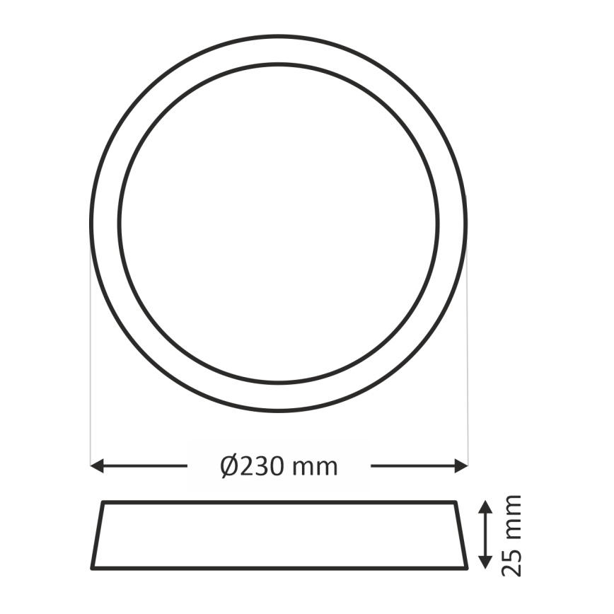 LED-Deckenleuchte LED/18W/230V 3000/4000/6500K Ø 23 cm Beige