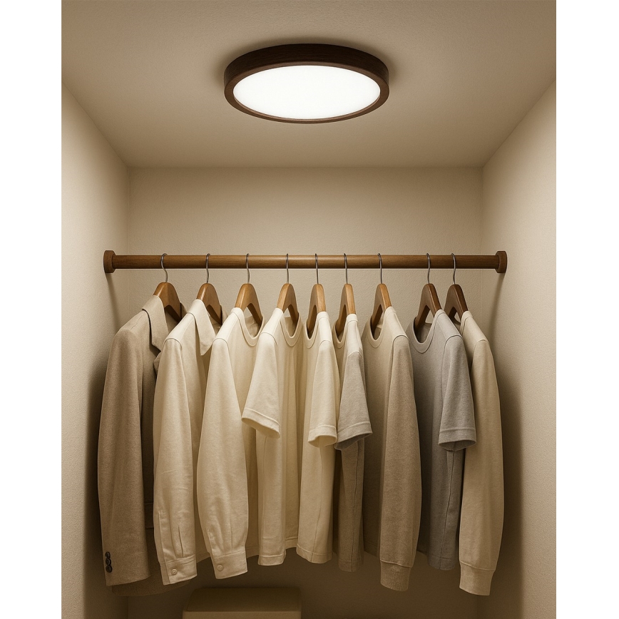 LED-Deckenleuchte LED/18W/230V 3000/4000/6500K Ø 23 cm braun