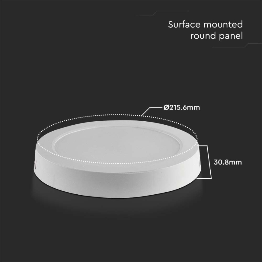 LED-Deckenleuchte LED/18W/230V 3000K d 21,5 cm weiß