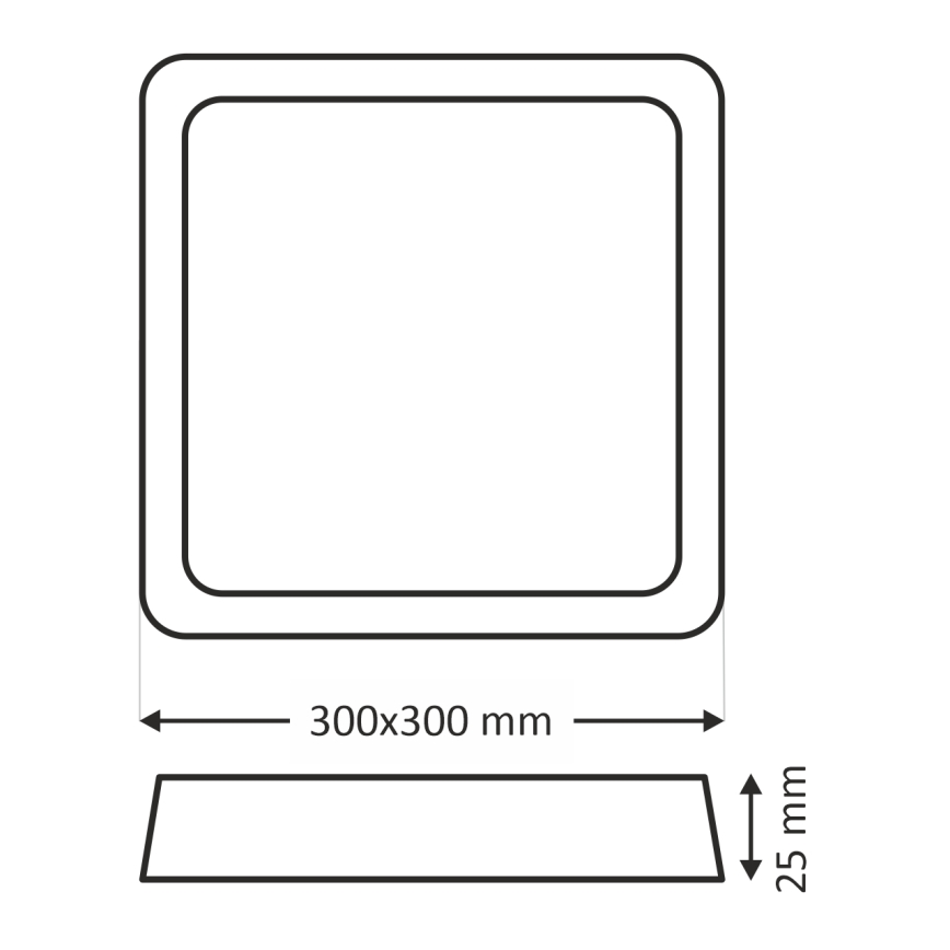 LED Deckenleuchte LED/24W/230V 3000/4000/6500K 30x30 cm weiß