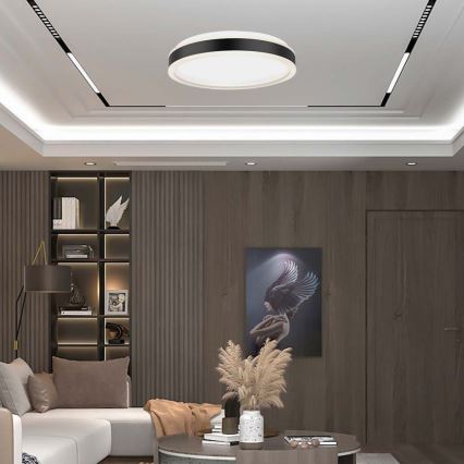 LED-Deckenleuchte LED/24W/230V 4000K d 45 cm schwarz