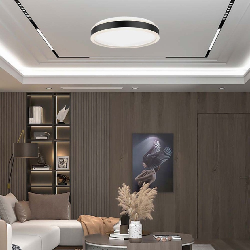 LED-Deckenleuchte LED/24W/230V 4000K d 45 cm schwarz