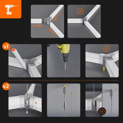 LED-Deckenleuchte HEXAGON LED/280W/85-265V 4000K 313x298 cm CRI 90 IP54 weiß