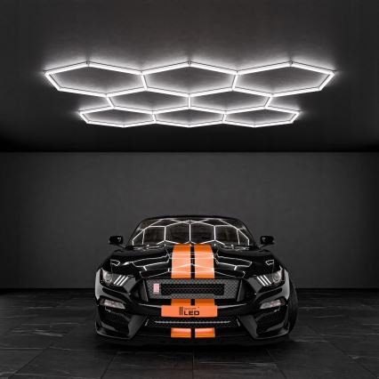 LED-Deckenleuchte HEXAGON LED/280W/85-265V 6500K 313x298 cm CRI 90 IP54 weiß