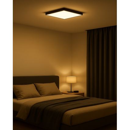 LED-Deckenleuchte LED/32W/230V 3000/4000/6500K 40x40 cm schwarz