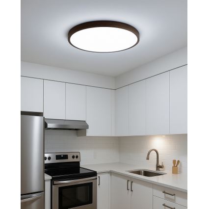 LED-Deckenleuchte LED/32W/230V 3000/4000/6500K Ø 40 cm braun