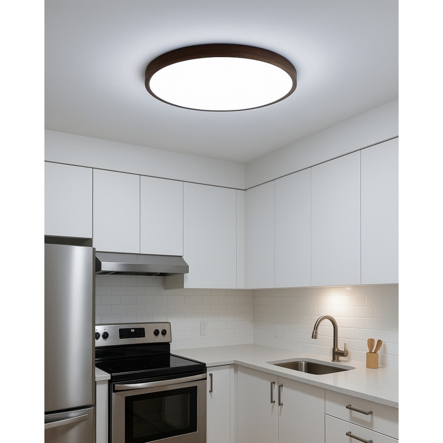 LED-Deckenleuchte LED/32W/230V 3000/4000/6500K Ø 40 cm braun