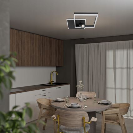 LED-Deckenleuchte LED/38W/230V + 1xGU10/30W schwarz