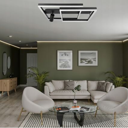 LED-Deckenleuchte LED/38W/230V + 1xGU10/30W schwarz