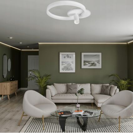 LED Deckenleuchte LED/38W/230V + 1xGU10/30W weiß