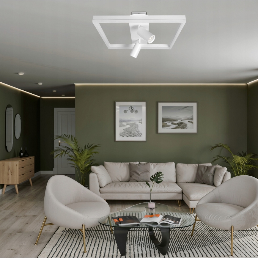 LED-Deckenleuchte LED/38W/230V + 2x GU10/30W weiß