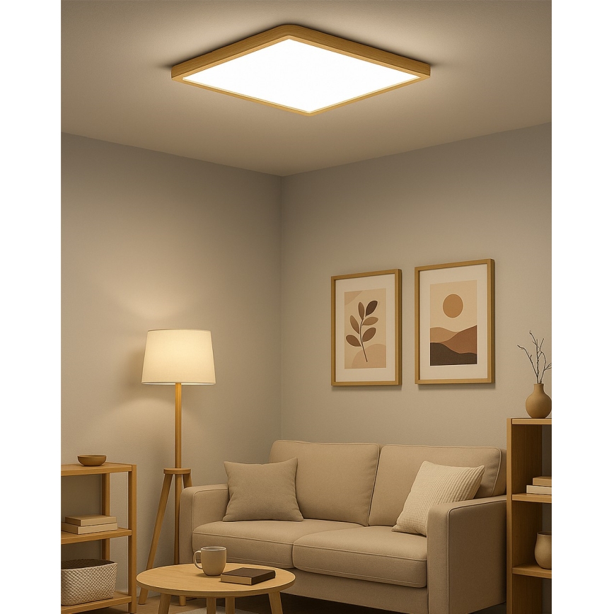 LED-Deckenleuchte LED/40W/230V 3000/4000/6500K 50x50 cm beige