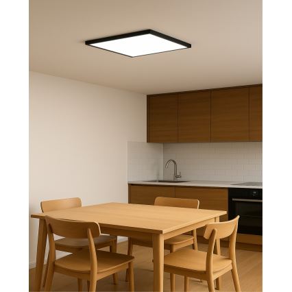 LED-Deckenleuchte LED/40W/230V 3000/4000/6500K 50x50 cm schwarz