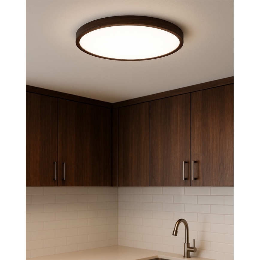 LED-Deckenleuchte LED/40W/230V 3000/4000/6500K Ø 50 cm braun