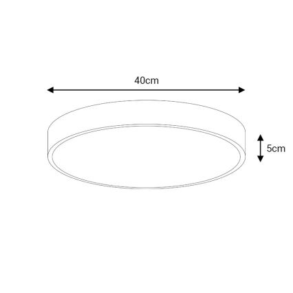 LED-Deckenleuchte LED/40W/230V 4000K d 40 cm weiß