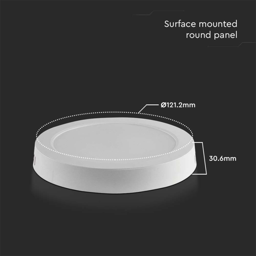 LED-Deckenleuchte LED/6W/230V 4000K d 12 cm weiß
