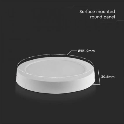 LED-Deckenleuchte LED/6W/230V 6500K d 12 cm weiß