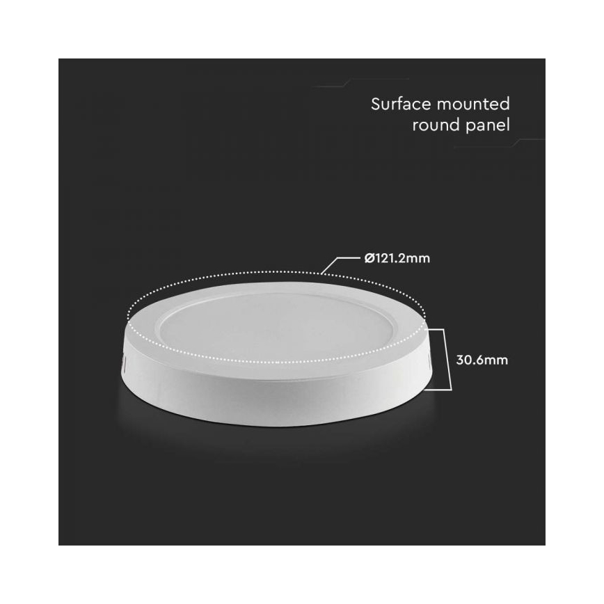 LED-Deckenleuchte LED/6W/230V 6500K d 12 cm weiß