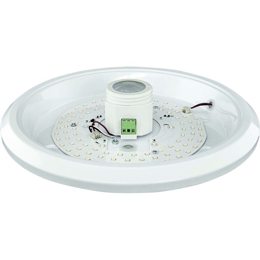 LED-Deckenleuchte mit Bewegungs- und Dämmerungssensor und Notstrommodul MANA LED/12W/230V 1500 mAh Ø 29 cm weiß