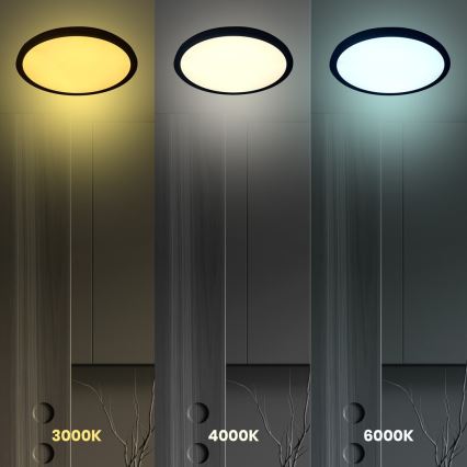LED Deckenleuchte MAQ LED/24W/230V 3000/4000/6500K IP40 schwarz