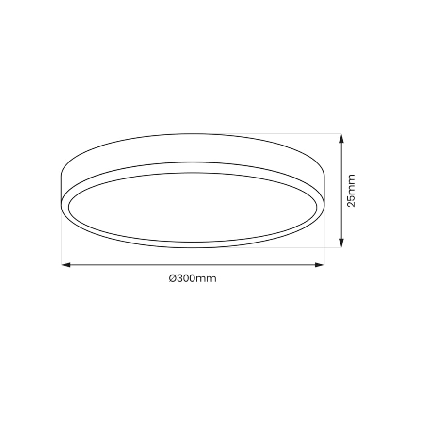LED Deckenleuchte MAQ LED/24W/230V 3000/4000/6500K IP40 schwarz