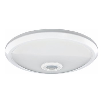 LED-Deckenleuchte mit Bewegungs- und Dämmerungssensor, LED/12W/230V, Ø 29 cm, Weiß