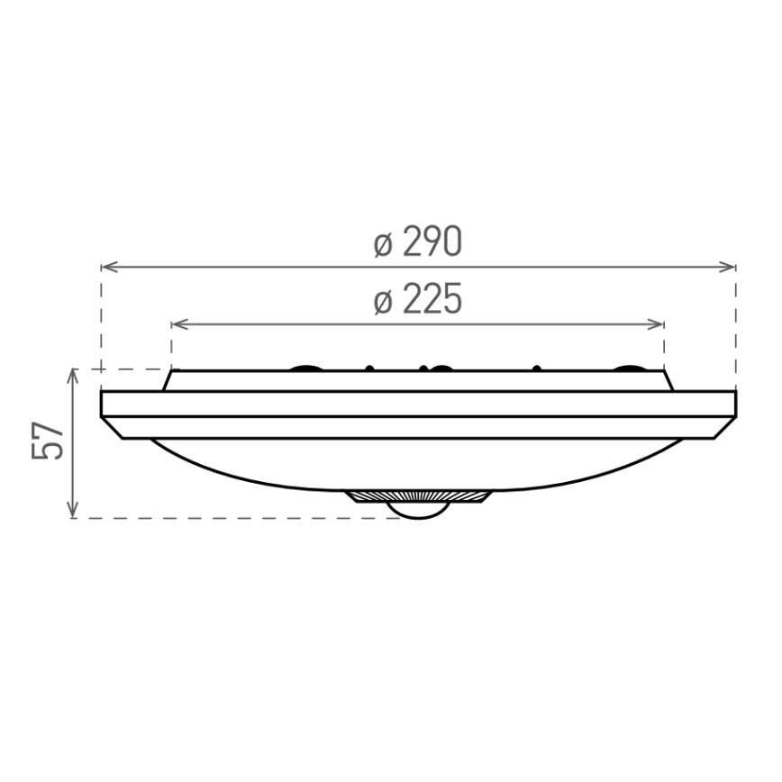 LED-Deckenleuchte mit Bewegungs- und Dämmerungssensor LED/20W/230V, Durchmesser 29 cm, weiß
