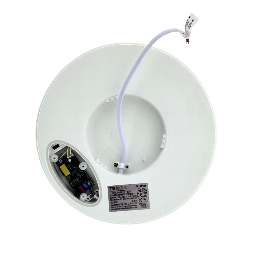 LED-Badezimmer-Deckenleuchte mit Bewegungsmelder LED/20W/230V 3000/4000/6500K Ø 23 cm IP54 weiß