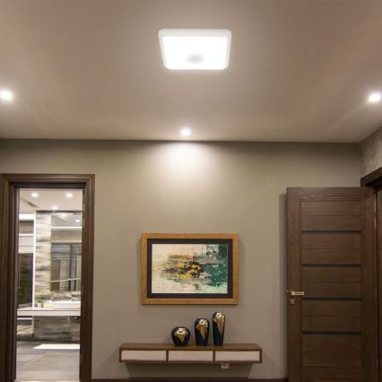 LED-Deckenleuchte mit Sensor SAMSUNG CHIP LED/12W/230V 3000/4000/6000K 25x25 cm weiß