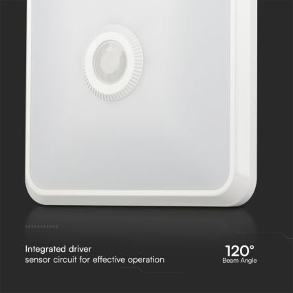 LED-Deckenleuchte mit Sensor SAMSUNG CHIP LED/12W/230V 3000/4000/6000K 25x25 cm weiß