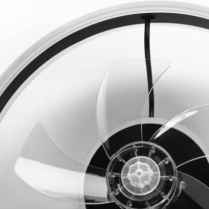 LED Dimmbares Deckenleuchte mit Ventilator APOLLO LED/38W/230V Schwarz + Fernbedienung