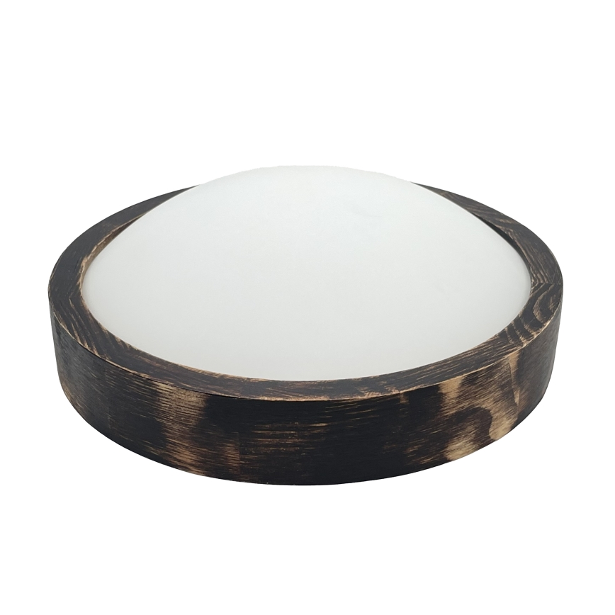LED-Deckenleuchte OAK SLIM LED/20W/230V 4000K Ø 27 cm Eiche/dunkelbraun