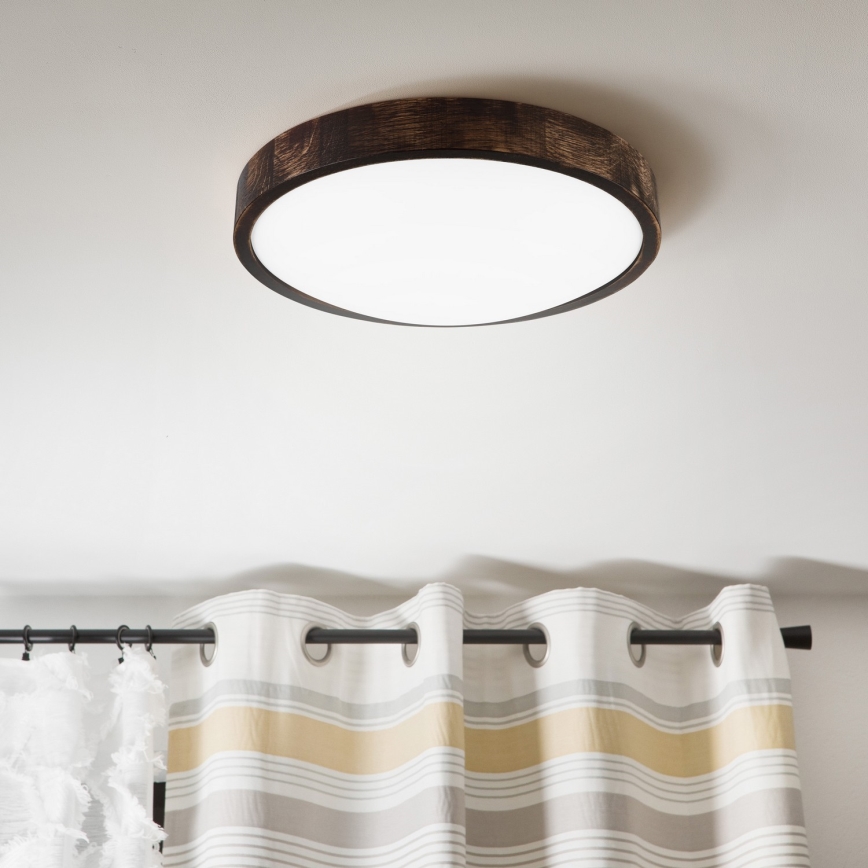 LED-Deckenleuchte OAK SLIM LED/36W/230V 4000K Ø 37 cm Eiche/dunkelbraun