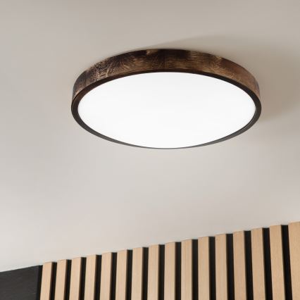 LED-Deckenleuchte OAK SLIM LED/36W/230V 4000K Ø 47 cm Eiche/dunkelbraun
