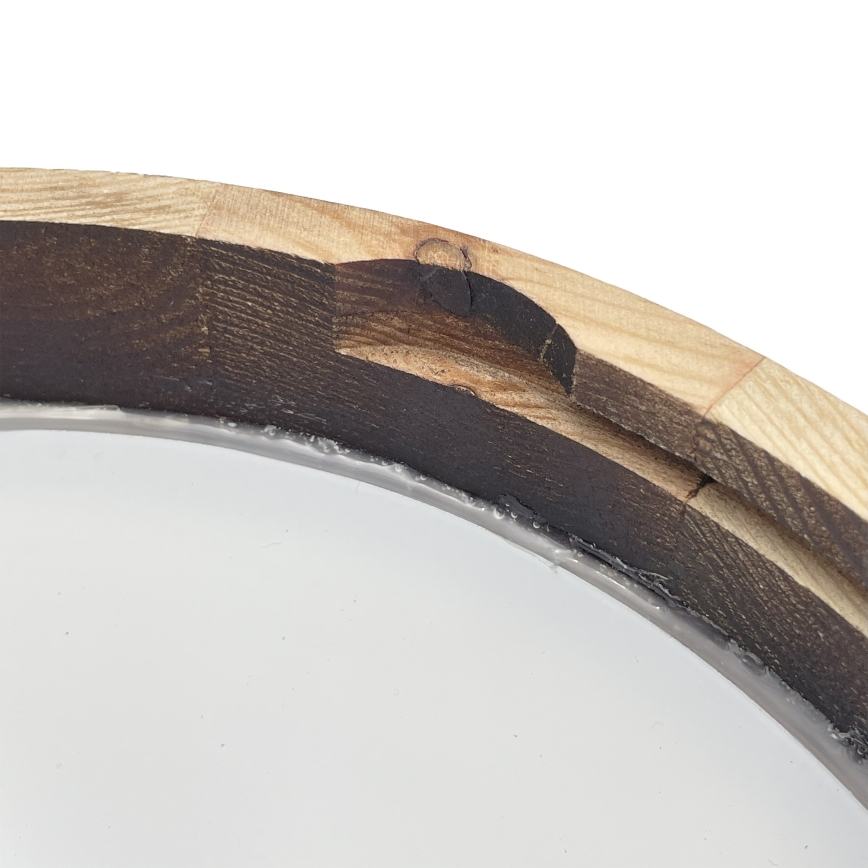 LED-Deckenleuchte OAK SMOKY SLIM LED/20W/230V 4000K Ø 27 cm Eiche/dunkelbraun