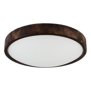 LED-Deckenleuchte OAK SMOKY SLIM LED/36W/230V 4000K Ø 37 cm Eiche/dunkelbraun