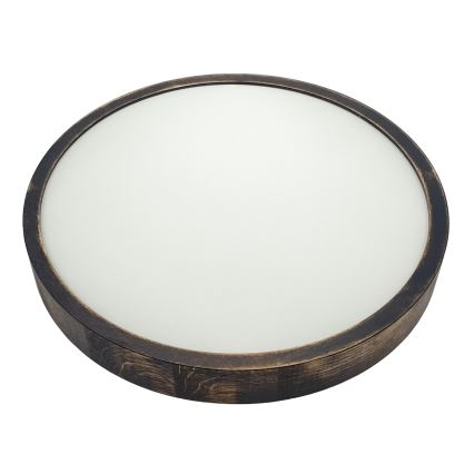 LED-Deckenleuchte OAK SMOKY SLIM LED/36W/230V 4000K Ø 37 cm Eiche/dunkelbraun