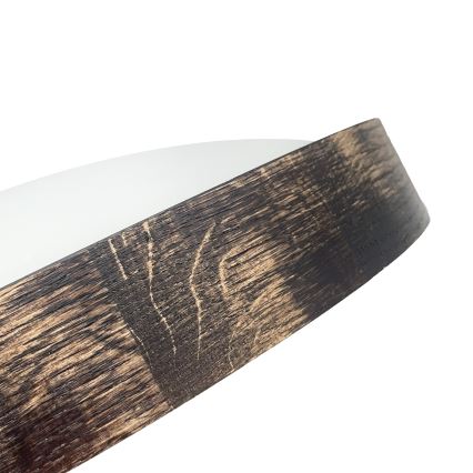 LED-Deckenleuchte OAK SMOKY SLIM LED/36W/230V 4000K Ø 47 cm Eiche/dunkelbraun