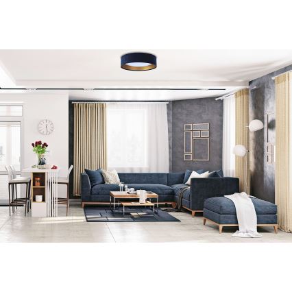 Dimmbare LED-Deckenleuchte SMART GALAXY LED/24W/230V d 45 cm 2700-6500K Wi-Fi Tuya blau/golden + Fernbedienung