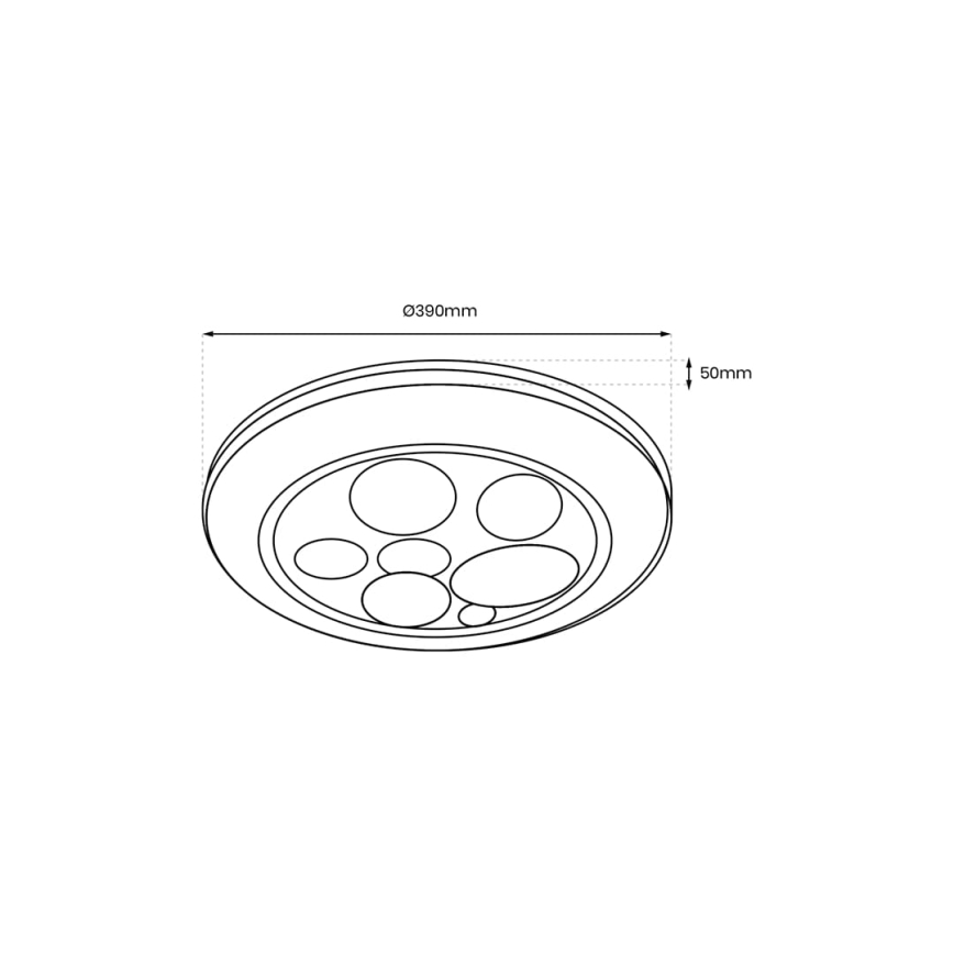 LED dimmbares Deckenleuchte BUBBLES LED/30W/230V 3000-6000K + Fernbedienung