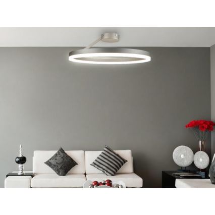 LED Dimmbarer Deckenleuchter LED/40W/230V 3000-6500K mattchrom + Fernbedienung